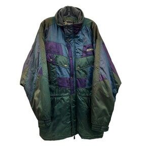 Schneider Dynamic Ski Jacket Coat 54 XL Vintage Colorblock Retro 80s 90s Nylon